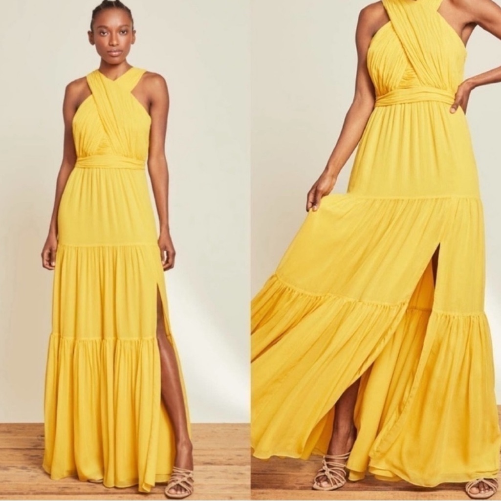 Nwt Veronica Beard Florence Dress In Yellow Size 6